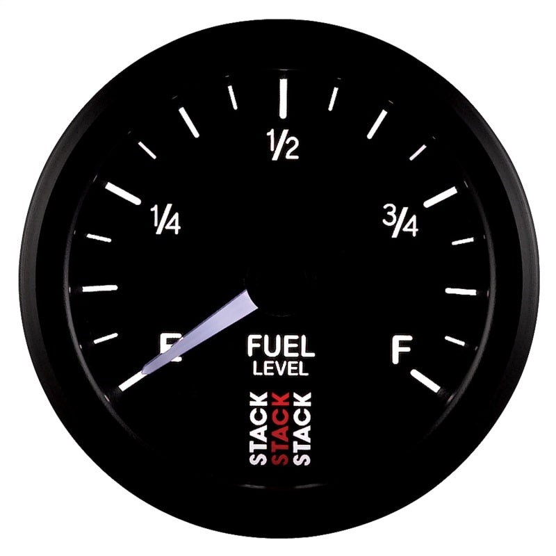 Autometer Stack Instruments 52mm 0-280 Ohm Programmable Pro Stepper Motor Fuel Level Gauge - Black - Striker Modified