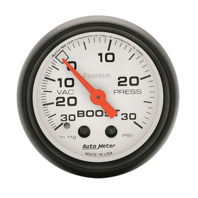 Autometer Phantom 52mm 30 PSI Mechanical Boost Gauge - Striker Modified