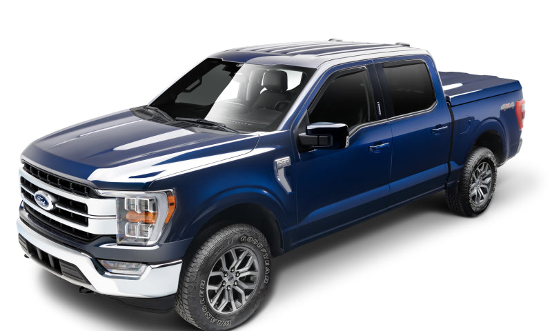 AVS 15-18 Ford F-150 Supercrew Ventvisor In-Channel Front & Rear Window Deflectors 4pc - Smoke - Striker Modified