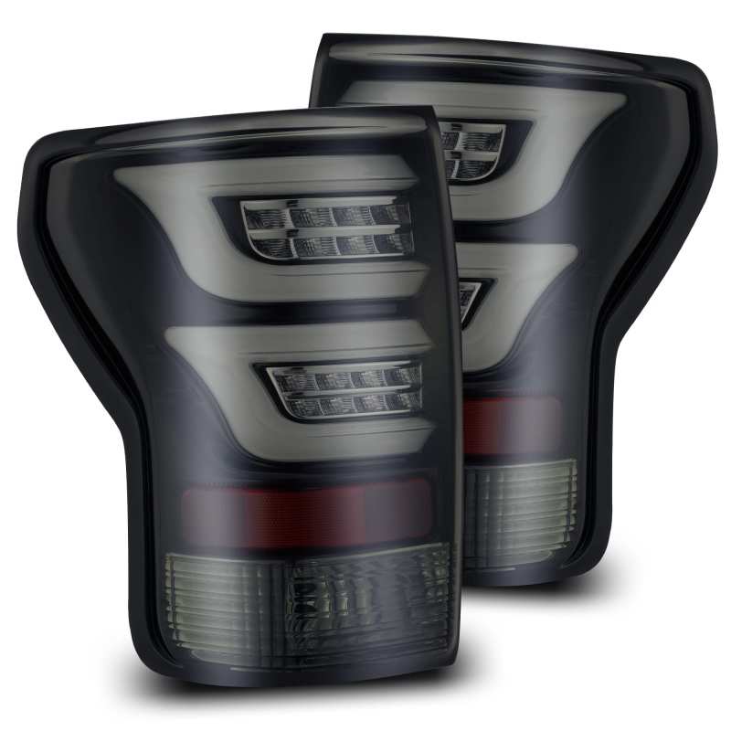 AlphaRex 07-13 Toyota Tundra PRO-Series LED Tail Lights Jet Black - Striker Modified