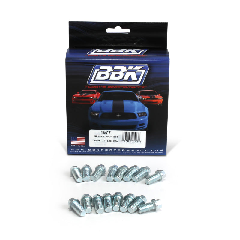 BBK Ford SBF 302 351W Exhaust Header Bolt Kit - 3/8-16 0.75in (16) - Striker Modified