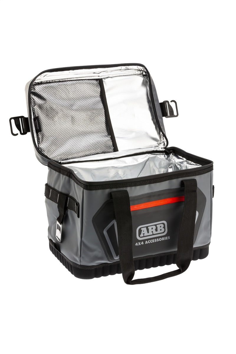 ARB Cooler Bag Charcoal w/ Red Highlights 15in L x 11in W x 9in H Holds 22 Cans - Striker Modified