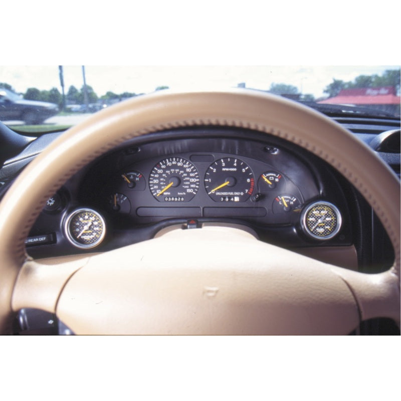 Autometer 94-00 Ford Mustang 52mm Black Dual Instrument Cluster Bezel - Striker Modified