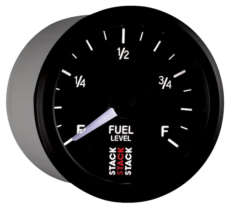 Autometer Stack Instruments 52mm 0-280 Ohm Programmable Pro Stepper Motor Fuel Level Gauge - Black - Striker Modified