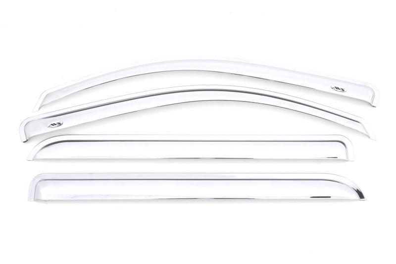 AVS 15-18 Chevy Silverado 2500 Crew Cab Ventvisor Front & Rear Window Deflectors 4pc - Chrome - Striker Modified