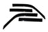 AVS 91-97 Toyota Land Cruiser Ventvisor Outside Mount Window Deflectors 4pc - Smoke - Striker Modified