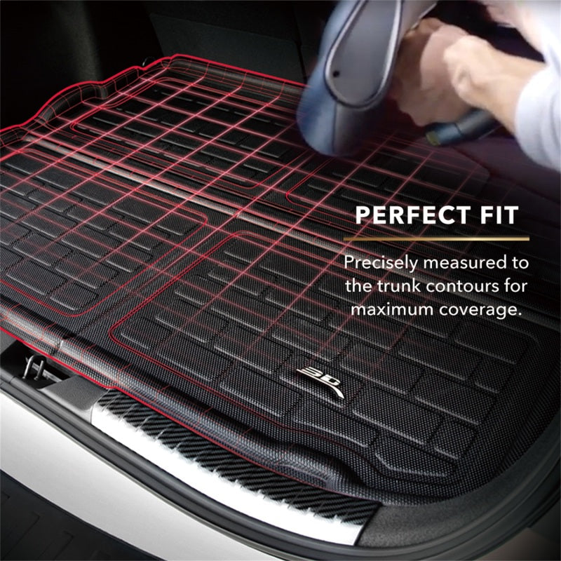 3D MAXpider 20-23 Tesla Model Y 2nd Row Seatback Protector Kagu Cargo Liner - Black - Striker Modified