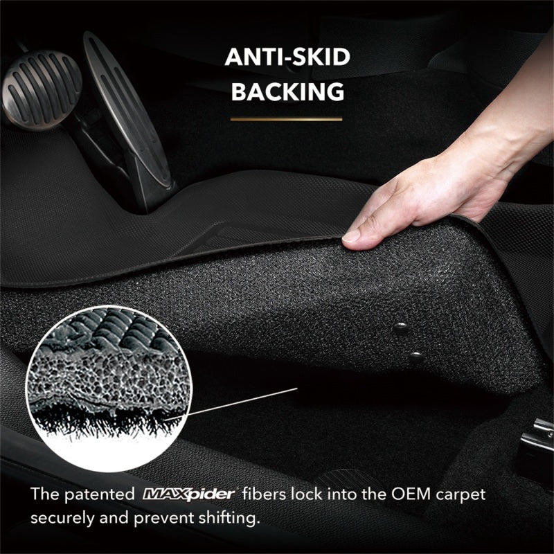 3D MAXpider 19-21 Audi E-Tron Kagu 1st Row Floormats - Black - Striker Modified