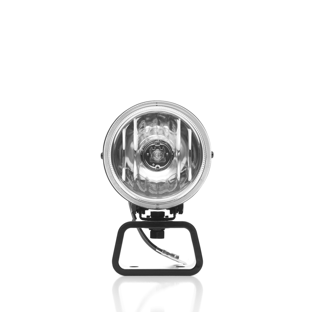 KC HiLiTES Rally 400 4in. Round Halogen Light 55w Spread Beam (Single) - Black - Striker Modified
