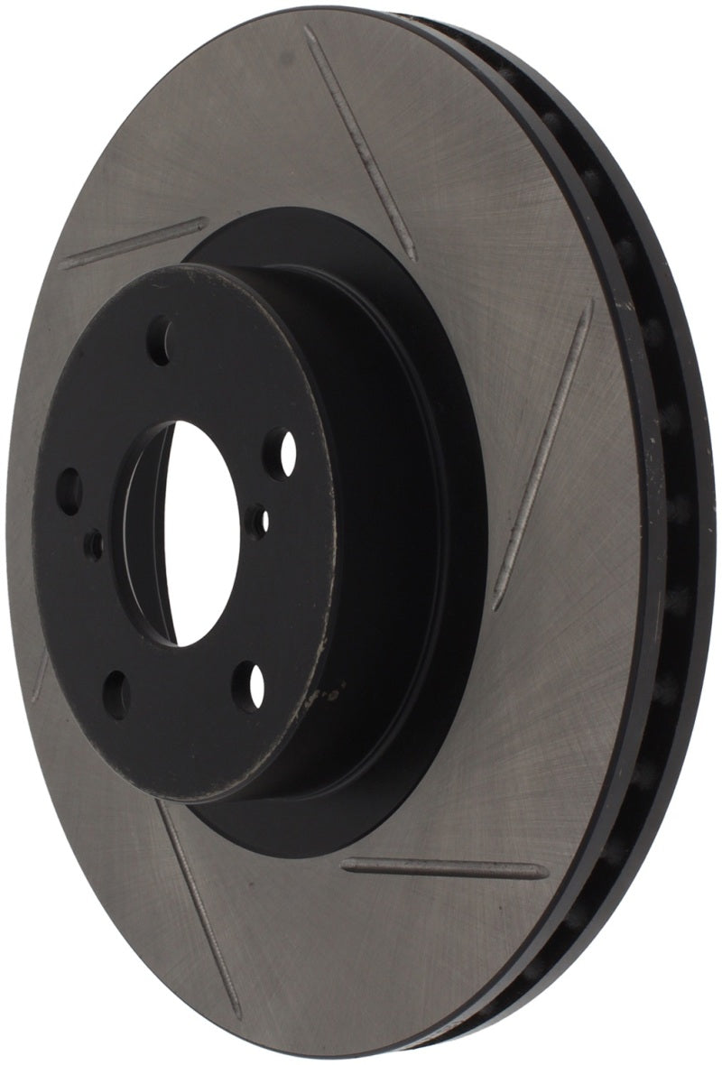 StopTech Power Slot 00-05 Legacy / 7/98-08 Impreza Front Left Sportstop Slotted Rotor - Striker Modified