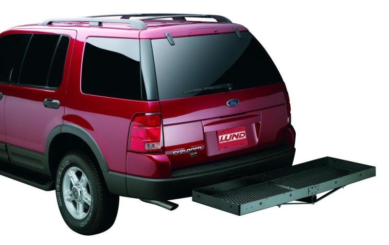 Lund Universal 20in X 60in Basic Cargo Carrier For 2in Hitches - Black - Striker Modified