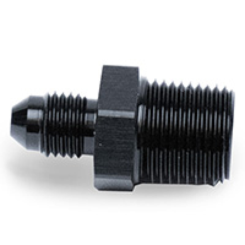 Snow Performance 3/8in NPT to 4AN Straight Water Fitting (Black) - Striker Modified