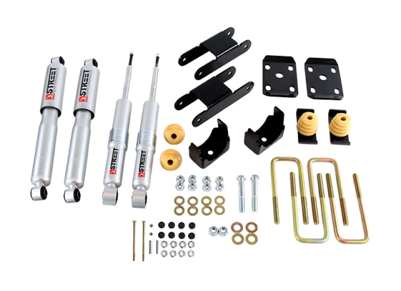 Belltech 2015 GM Colorado/Canyon Ext Cab Short Bed Lowering Kit w/ND II Shocks - 0-3in F/4in R Drop - Striker Modified