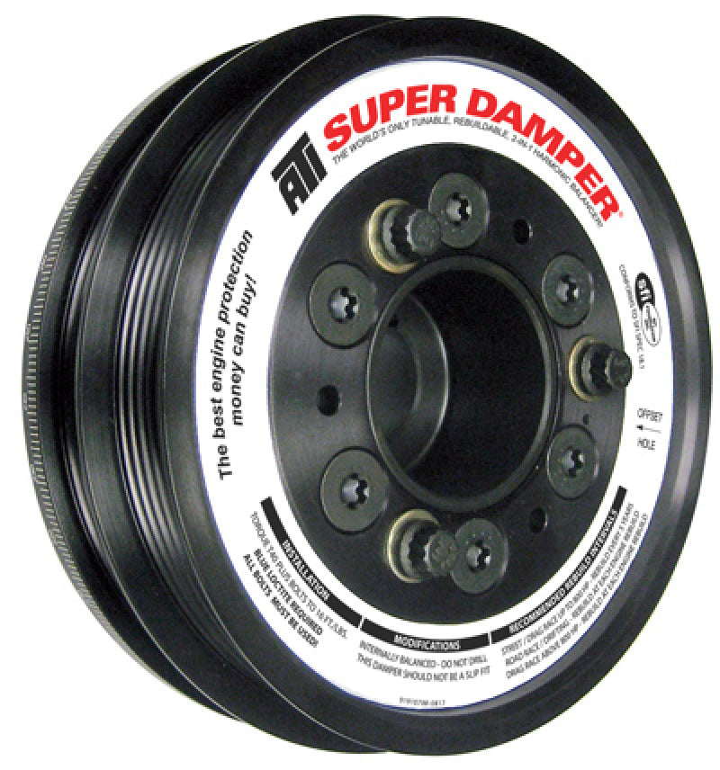 ATI Damper - 6.10in - Alum - 4 & 5 Grv - Acura Nsx 3.0L - 600 HP or Less - 1Pc - Striker Modified