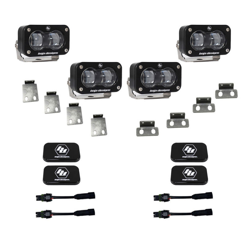 Baja Designs 21-22 Ford F-150 Raptor S2 SAE Dual Fog Pocket Light Kit - Clear - Striker Modified