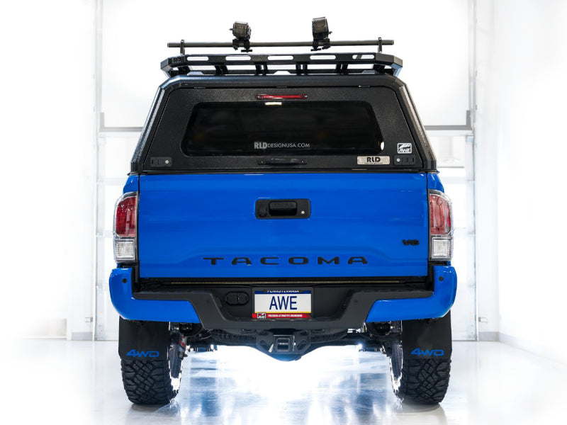 AWE 2016-2022 Toyota Tacoma 0FG Exhaust with BashGuard - No Tips - Striker Modified