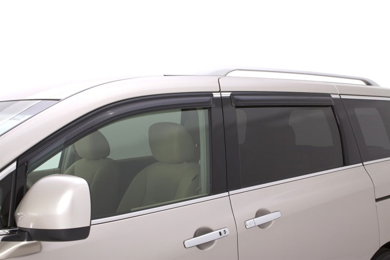 AVS 11-18 Nissan Quest Ventvisor Outside Mount Window Deflectors 4pc - Smoke - Striker Modified