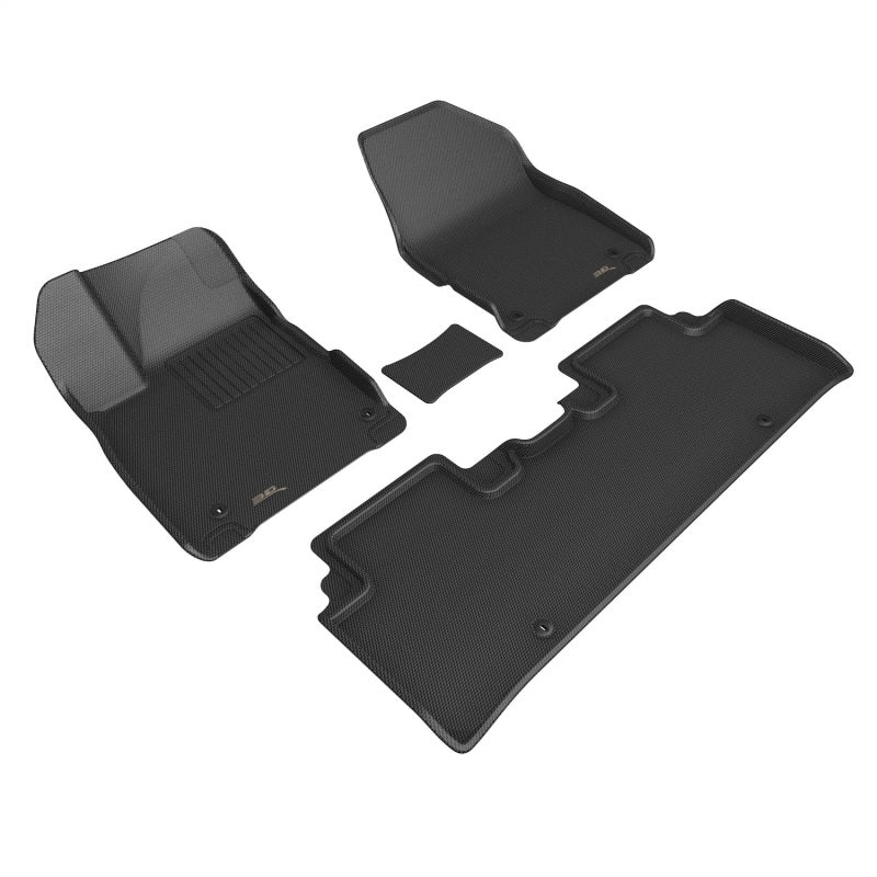 3D MAXpider 2022 Kia EV6 Kagu 1st & 2nd Row Floormat - Black - Striker Modified