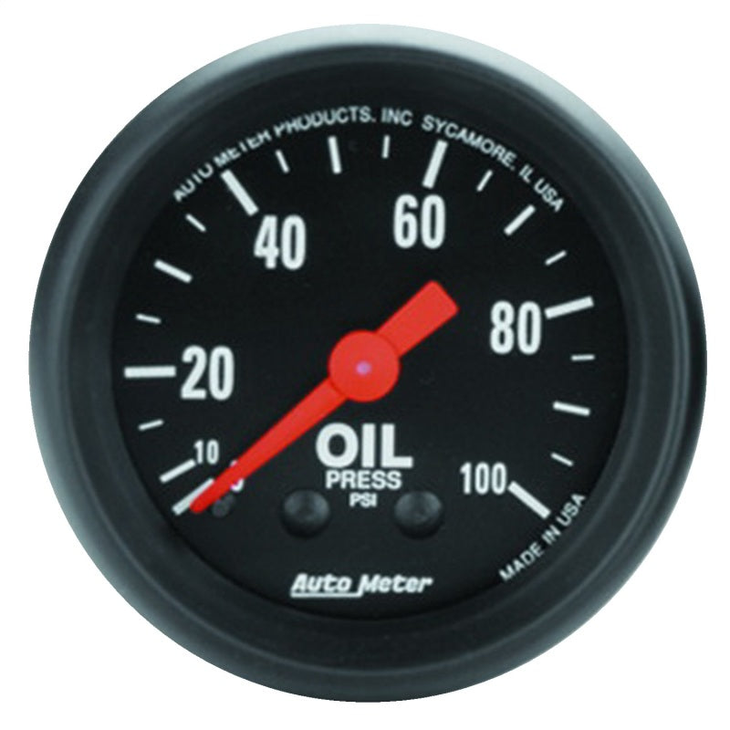 Autometer Z Series 52mm 0-100 PSI Mechanical Oil Pressure Gauge - Striker Modified