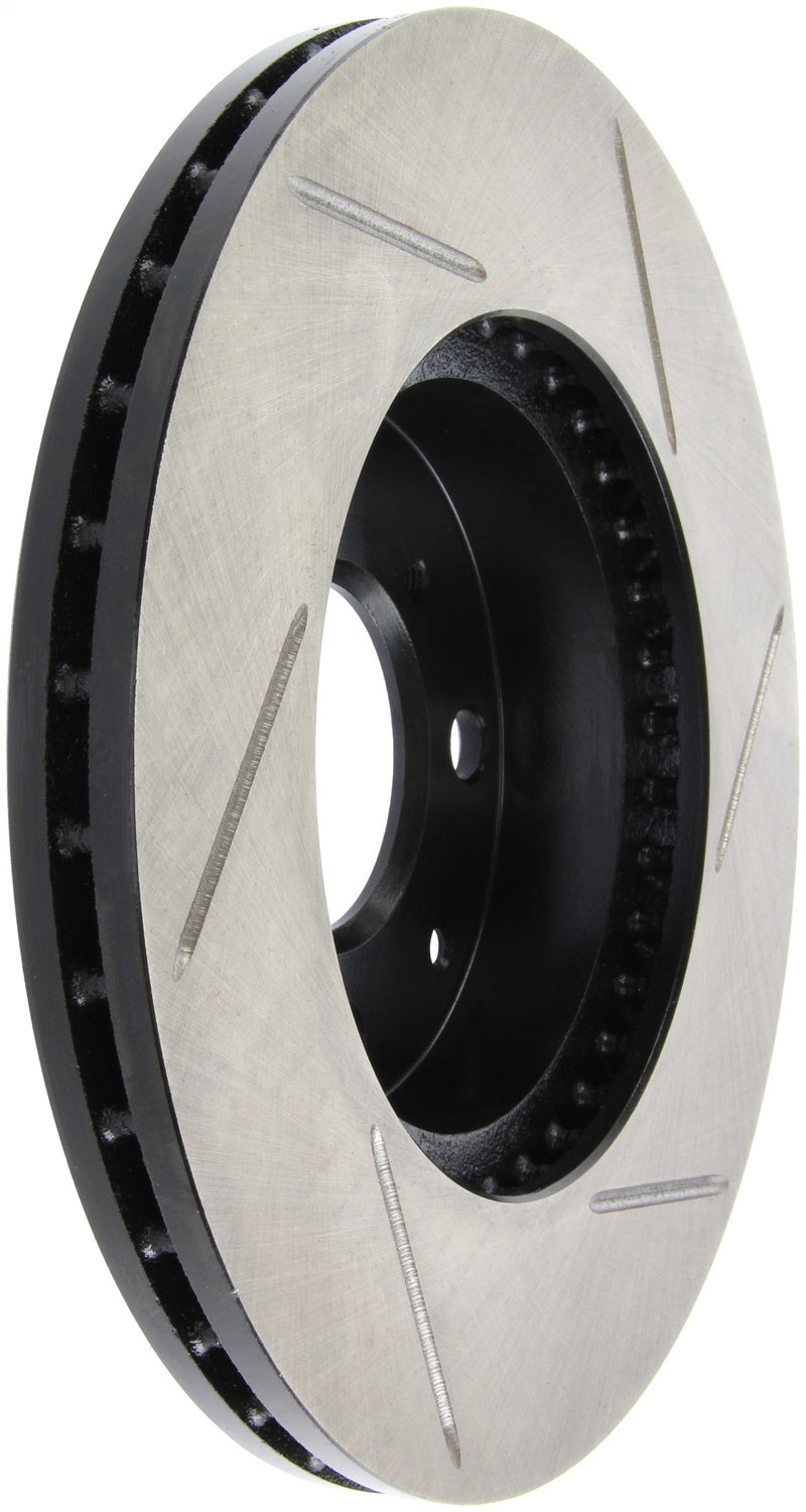 StopTech Power Slot 93-00 Honda Civic DX w/ Rr Drum Brakes Front Right Rotor - Striker Modified