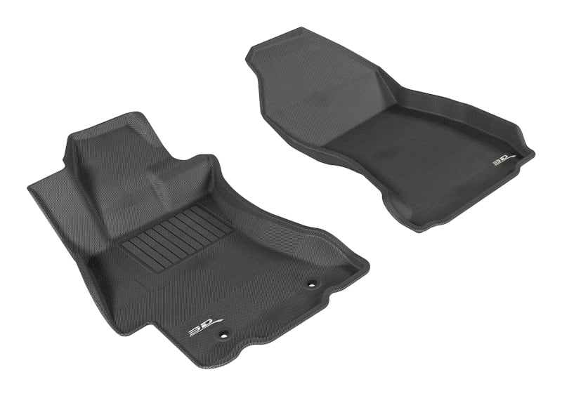 3D MAXpider 2012-2019 Subaru Impreza/XV Crosstrek/WRX/Sti Kagu 1st Row Floormat - Black - Striker Modified