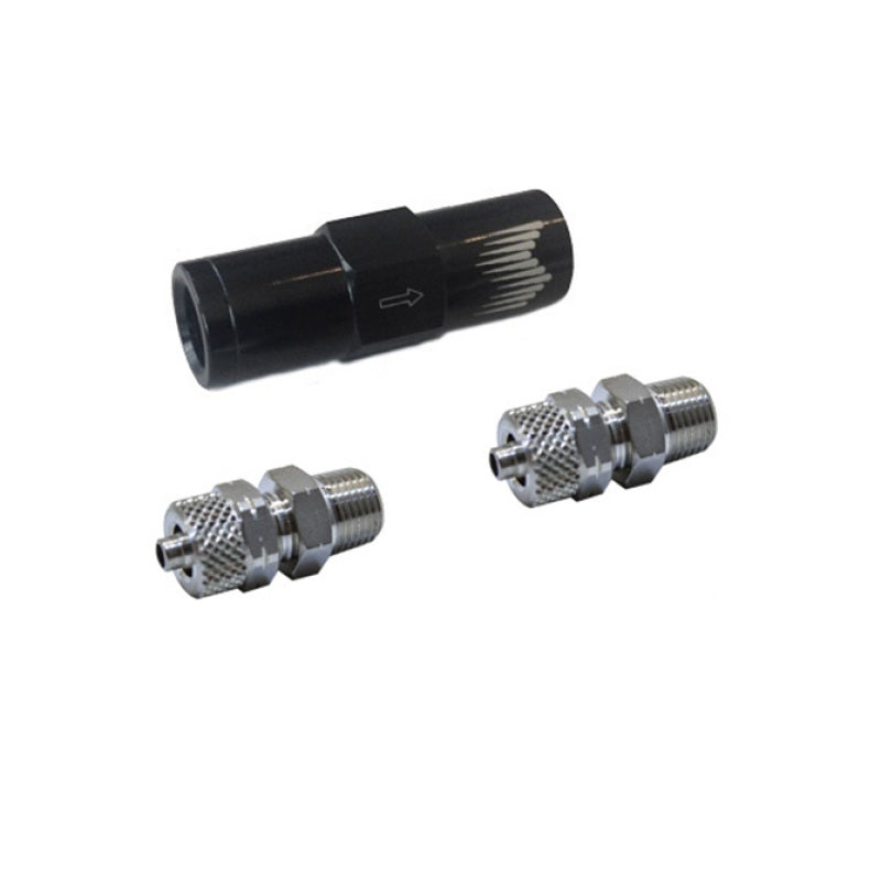 Snow Performance High Flow Water Check Valve Quick-Connect Fittings (For 1/4in. Tubing) - Striker Modified