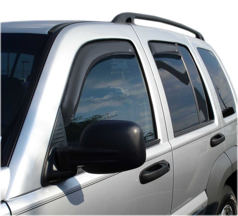AVS 02-07 Jeep Liberty Ventvisor In-Channel Front & Rear Window Deflectors 4pc - Smoke - Striker Modified