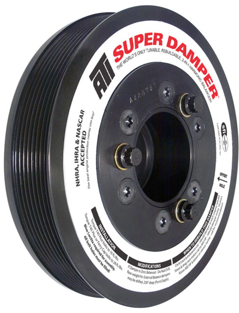 ATI Damper - 7.45in - Steel - 8 Grv - Ford 7.3 - Powerstroke - 99-03 - Ext Bal - 3 Ring - Diesel - Striker Modified