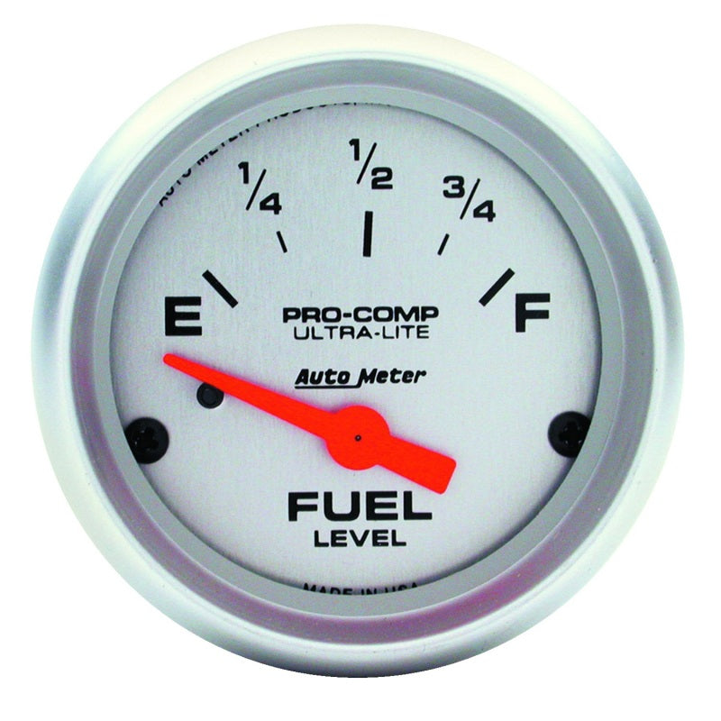 Autometer Ultra-Lite 52mm 73 OHMS Empty/10 OHMS Full Short Sweep Electronic Fuel Level Gauge - Striker Modified