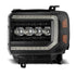 AlphaRex 14-18 GMC Sierra NOVA LED Proj Headlights Plank Style Black w/Activ Light/Seq Signal/DRL - Striker Modified