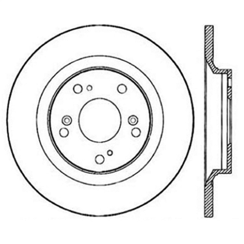 StopTech Power Slot SportStop 00-06 Honda S2000 Slotted Rear Left Rotor - Striker Modified