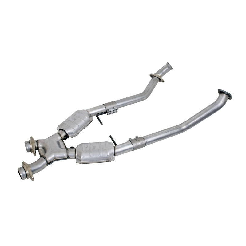 BBK 96-98 Mustang 4.6 GT High Flow X Pipe With Catalytic Converters - 2-1/2 - Striker Modified