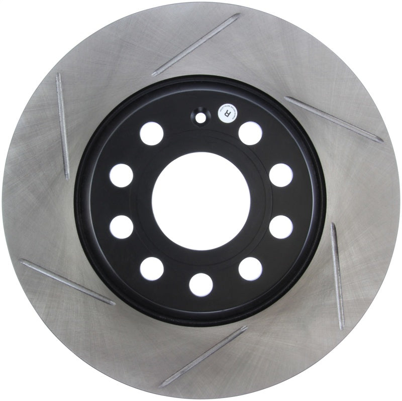 StopTech Power Slot 06-10 Audi A3 / 09 VW CC (Passat CC) / 06-09 GTI Mk V Left Rear Slotted Rotor - Striker Modified