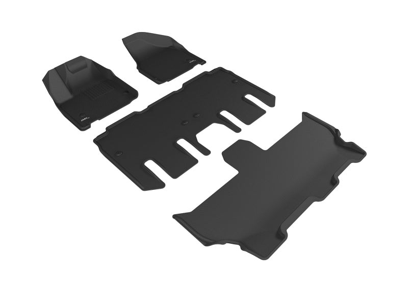 3D MAXpider 2017-2020 Chrysler Pacifica/Voyager Kagu 1st & 2nd & 3rd Row Floormats - Black - Striker Modified