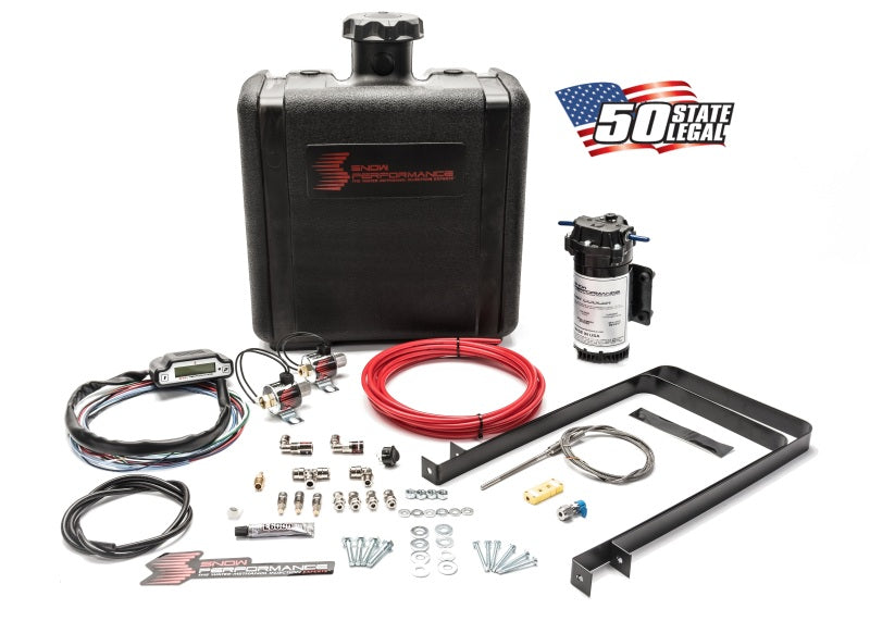 Snow Performance Stg 3 Boost Cooler Water Injection Kit TD (Red Hi-Temp Tubing and Quick Fittings) - Striker Modified
