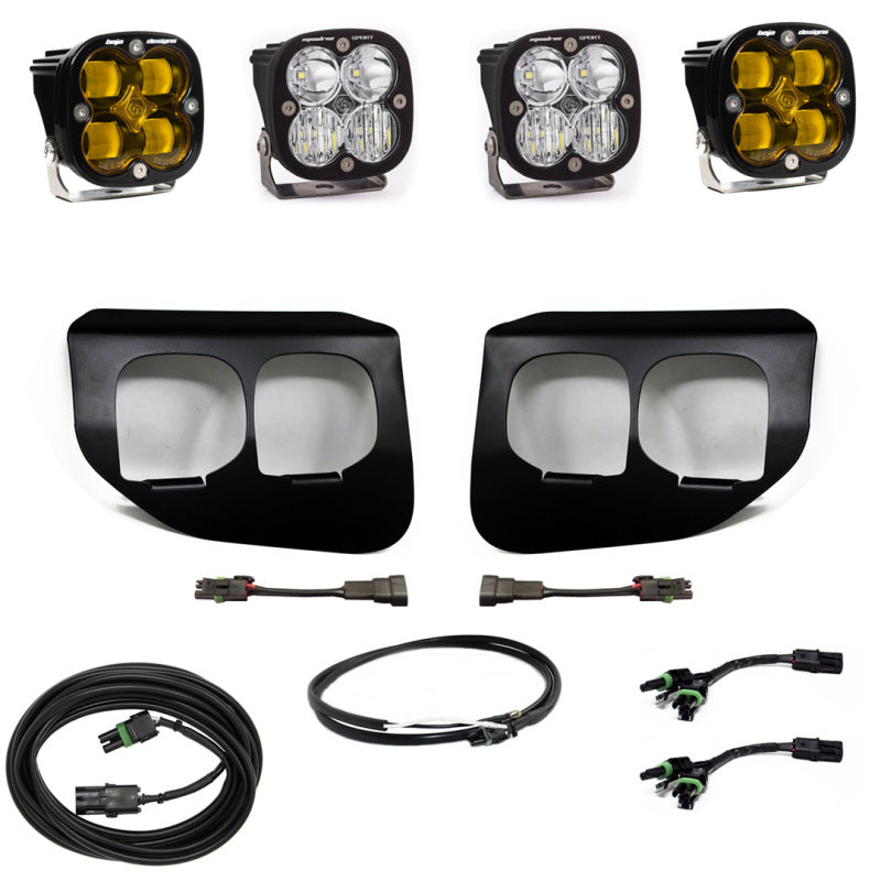 Baja Designs Ford Super Duty (20-On) Fog Lights FPK Amber SAE/Sport DC Baja Designs w/Upfitter - Striker Modified
