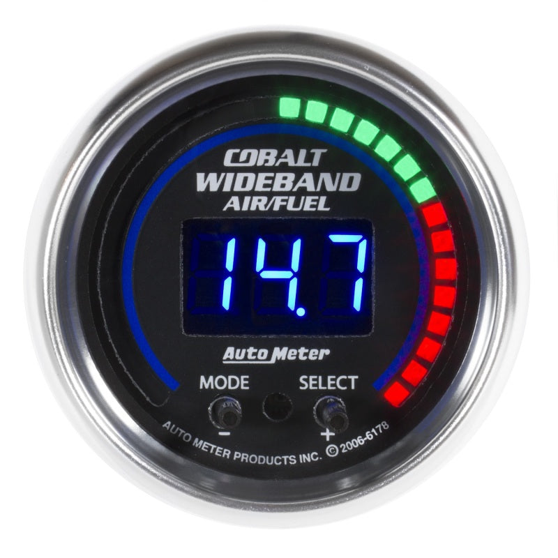 Autometer Cobalt 52mm Air/Fuel Ratio Pro Plus Digital w/ Peak & Warning Gauge - Striker Modified