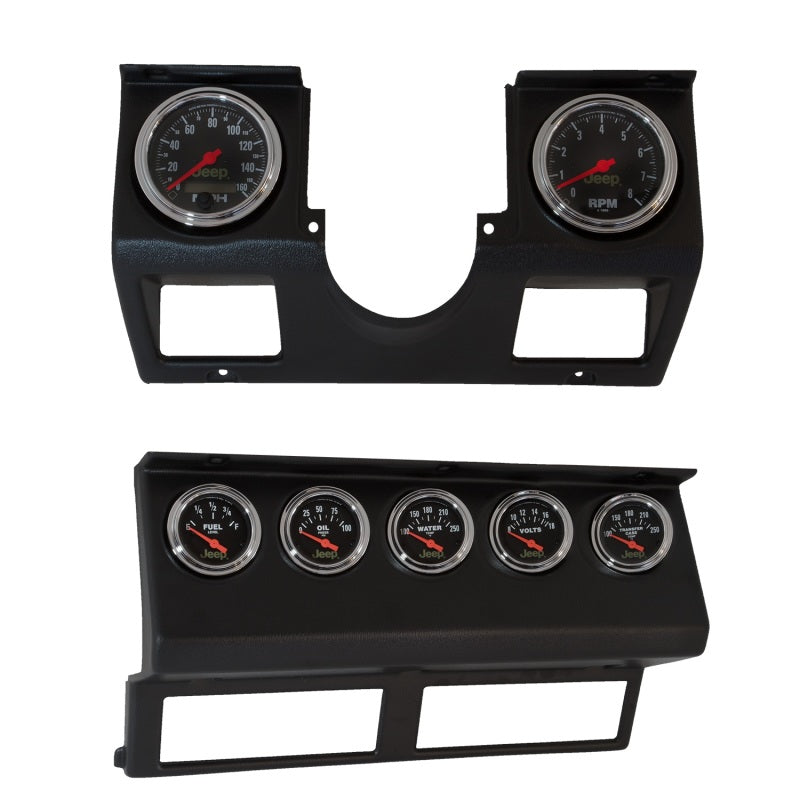 Autometer 87-96 Jeep Wrangler YJ 7pc Direct-Fit Dash Gauge Kit - Striker Modified