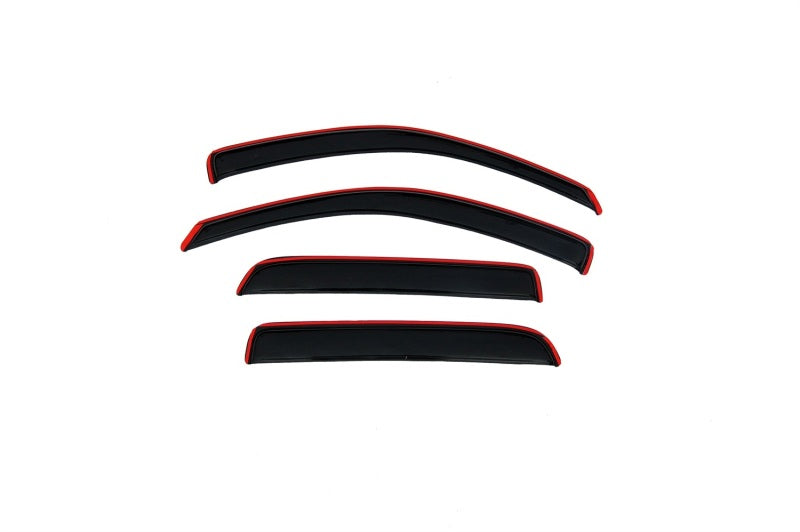 AVS 05-11 Dodge Dakota Quad Cab Ventvisor In-Channel Front & Rear Window Deflectors 4pc - Smoke - Striker Modified