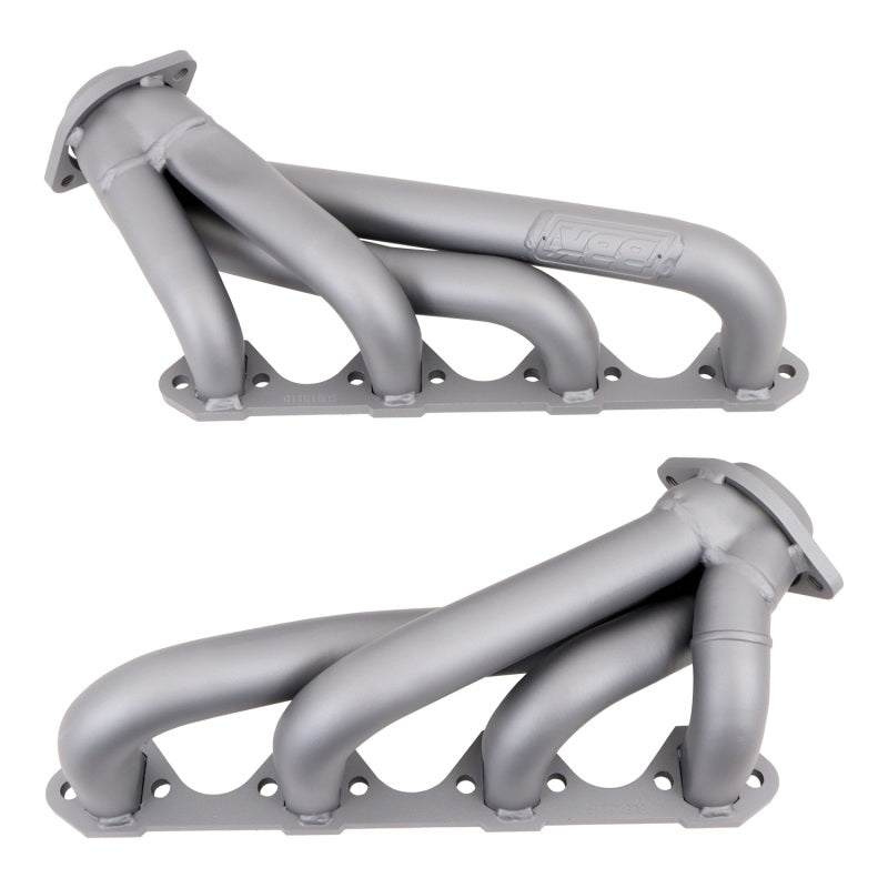 BBK 79-93 Mustang 351 Swap Shorty Unequal Length Exhaust Headers - 1-5/8 Titanium Ceramic - Striker Modified