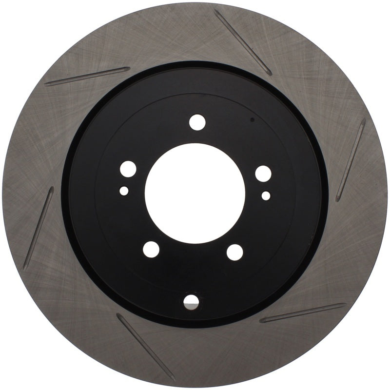 StopTech Power Slot 08-09 Evo 10 Slotted Left Rear Rotor - Striker Modified