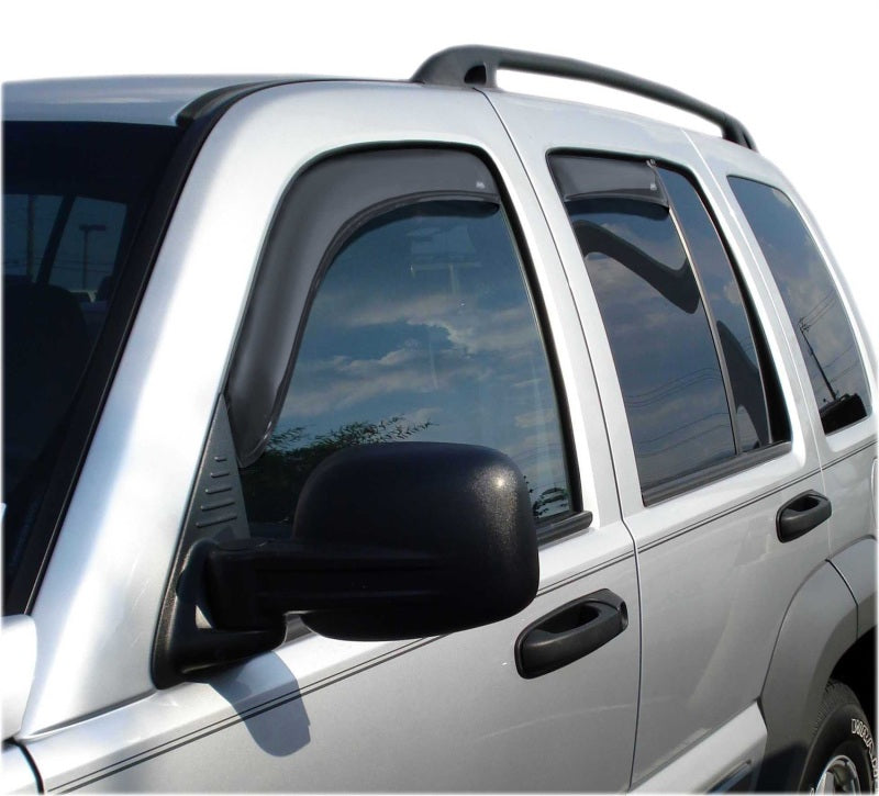 AVS 02-07 Jeep Liberty Ventvisor In-Channel Front & Rear Window Deflectors 4pc - Smoke - Striker Modified