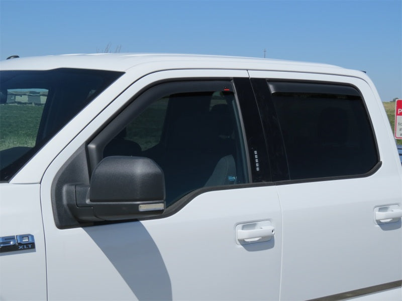 EGR 15+ Ford F150 Crew Cab In-Channel Window Visors - Set of 4 - Matte (573495) - Striker Modified