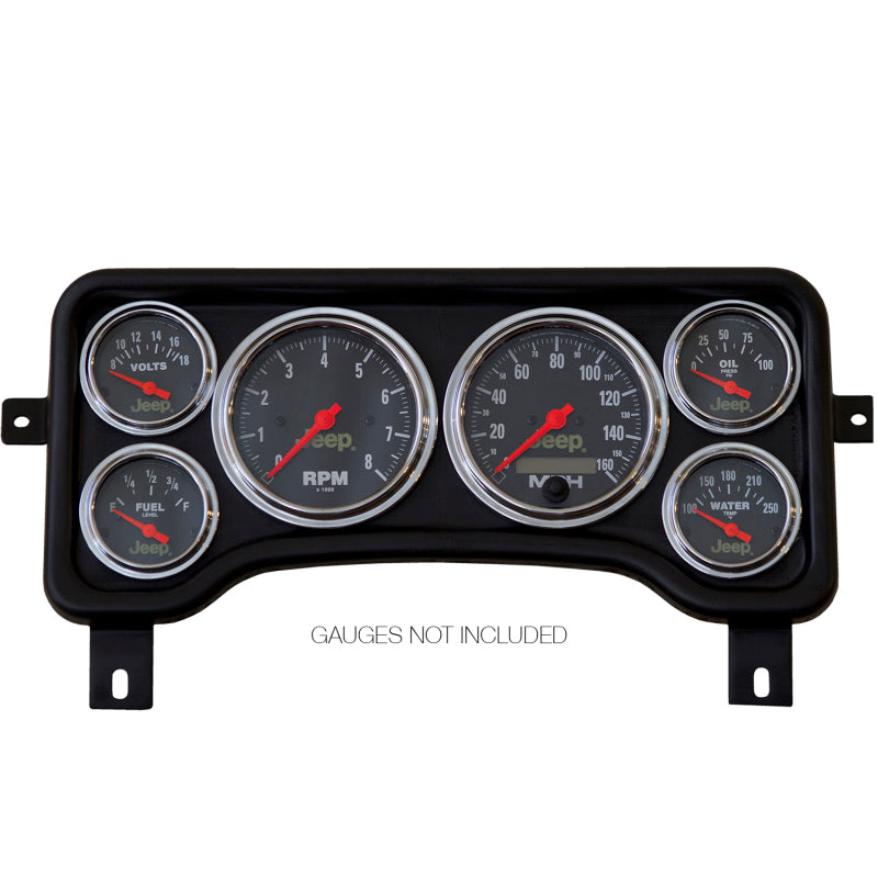 Autometer Jeep TJ/XJ Direct Fit Dash Panel 6 Gauge 3 3/8in x2 / 2 1/16in x4 - Striker Modified