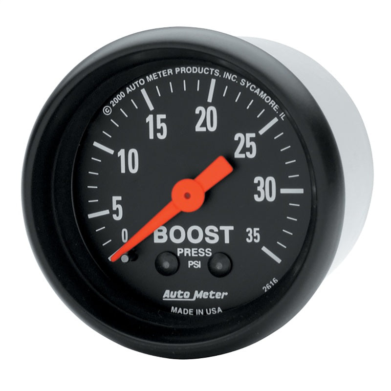 Autometer Z Series 52mm 0-35 PSI Mechanical Boost Gauge - Striker Modified