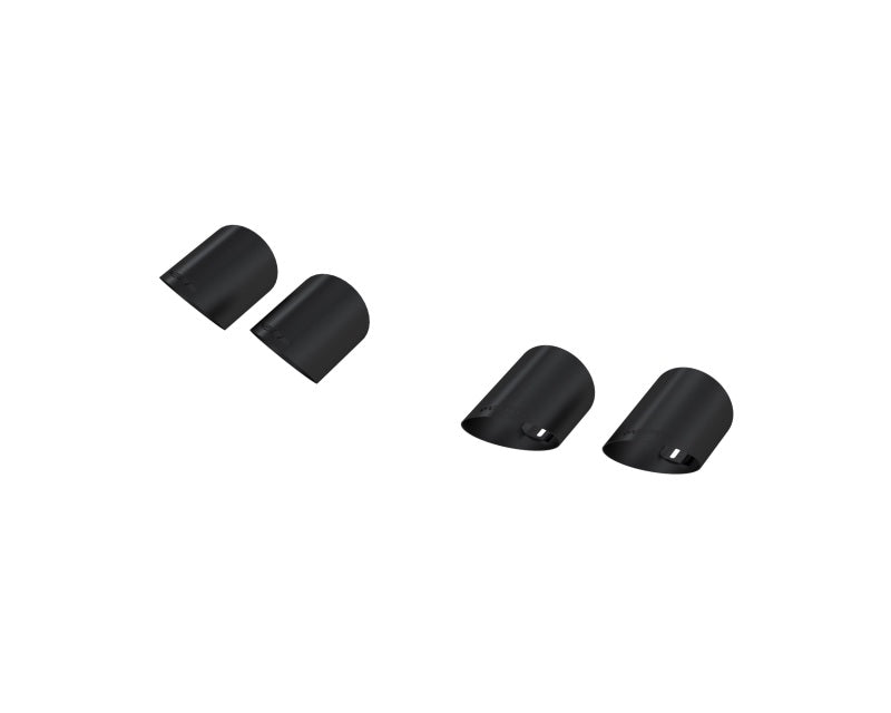 MBRP 15-24 Ford Mustang T304 SS 4in OD / 6.5in Length Quad Tip Cover Kit - Black Tip - Striker Modified